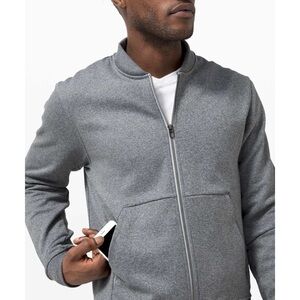 Lululemon City Sweat Bomber *Fleece Heathered Light Cast